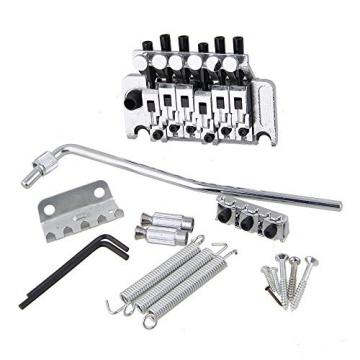 Yibuy Silver Aluminum Alloy Electric Guitar Right-handed Tremolo Bridge System