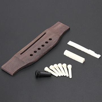 1 Set 6 String Bridge Bone Pins Saddle 1Pc Guitar Bridge For Acoustic Guitar Parts &amp; Accessories 1-