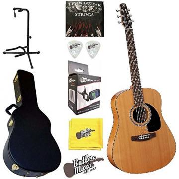 Seagull Acoustic Solid Cedar Top S6 Dreadnought Size #029396 w/Hard Case &amp; More