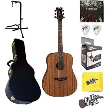Dean AX D MAH Guitar Acoustic Dreadnought Size Guitar w/BLK Hard Case &amp; More