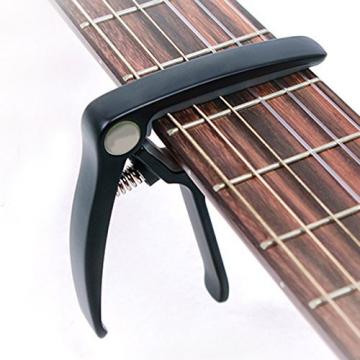LuguLake Professional Guitar Capo Quick Change for Acoustic &amp; Electric Guitars,Ukulele,Banjo and Mandolin-Silver