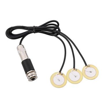 LYWS Musical Instruments Pickups Piezo Microphone Contact 3 in 1 w/ End Pin Jack for Guitar Violin Ukulele Mandolin