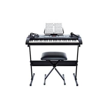 Alesis Melody 61 Beginner Bundle | 61-Key Portable Keyboard with Stand, Bench, Headphones, and Microphone
