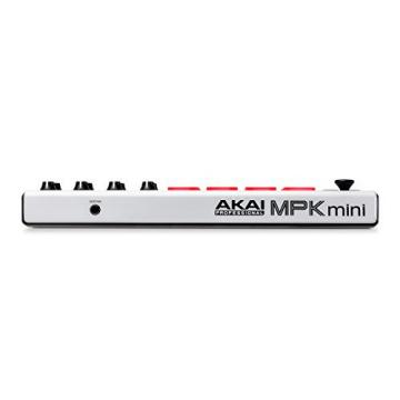 AKAI Professional MPK Mini MKII LE 25-Key Portable USB MIDI Keyboard with 16 Backlit Performance-Ready Pads, Eight-Assignable Q-Link Knobs and a Four Way Thumbstick - White