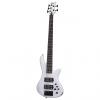 Custom Schecter 2482 5-String Stiletto Stage Bass Guitar, Gloss White #1 small image