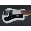 Custom Hofner HCT-SHB-WH Shorty Travel Electric Bass Guitar White with Gig Bag