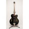 Custom Washburn AB-90 Acoustic Electric Bass Semi-Hollow Black Guitar  4 String 35 Scale #1 small image