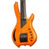 Custom Willcox Guitars Saber Bass 5 Fretless Amber Flame Maple - #S120110662 - 7.6 pounds