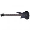 Custom Schecter Stiletto Stealth-5 String LH Bass Rosewood Fretboard Satin Black #1 small image