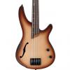 Custom Ibanez SRH500F-NNF Natural Browned Burst Flat Fretless Bass