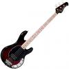 Custom Sterling by Music Man Ray34 Active Electric Bass Ruby Red Burst Finish with Gig Bag