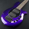Custom Music Man Bongo 5 HH 5 String Bass Firemist Purple With Case