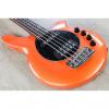 Custom Ernie Ball Music Man Bongo 5 HS Bass Guitar - Tangerine Pearl - Rosewood - Black