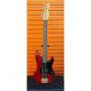 Custom Fender Squire Jazz Bass Five String custom 1990's red with brass tail and soft case #1 small image