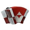 Custom Excalibur Super Classic PSI 3 Row Button Accordion - Red/White -  Key of FBE