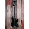 Custom Squier Deluxe Jazz Bass IV Active 4 String Bass Electric Guitar Black #1 small image