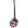 Custom New Morgan Monroe USA-OGB Old Glory 5-String Bluegrass Banjo, American Flag +Free Shipping