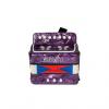 Custom Baronelli Purple Beginner Educational Wooden Kids Mini Toy Accordion with adjust