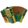 Custom Excalibur Super Classic PSI 3 Row Button Accordion - Gold/Green -  Key of FBE