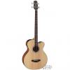 Custom Takamine Solid SpruceTop Jumbo Cutaway Acoustic/Electric Bass Guitar in Natural - GB30CE-NAT