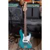 Custom Fernandes Jazz bass with EMG active pickups Made In Japan Teal Green