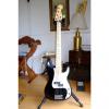 Custom Fender Precision Bass 5 string black with maple fret board Black #1 small image