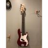 Custom Squier Affinity Precision Bass 2010 Candy Apple Red W/Soft Case and Strap