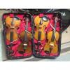 Custom Antique Violin Collection in quadruple violin case! Full Size and ready to play! Turn of the century #1 small image