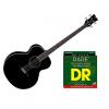 Custom Dean Guitars EAB 4-String Acoustic-Electric Bass Guitar - Classic Black w/Strings