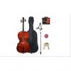 Custom Crescent 4/4 Beginner Cello Starter Kit - Natural Wood Color (Bag, Bow, Accessories &amp; STAND)