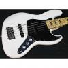 Custom Squier Vintage Modified Jazz Bass V 5-String, Olympic White, Maple FB, NEW! #486