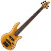 Custom ESP LTD H-1005SE Burled Maple 5 String Electric Bass Honey Natural #1 small image