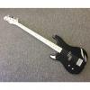 Custom Davison Left-Handed Lefty Electric Bass Guitar - Black #1 small image