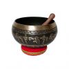 Custom DOBANI 7.50&quot; Singing Bowl Panchaloha Decorated Buddha Mallet BLEMISHED