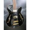 Custom 2013 D'Angelico Excel EX-SS Fretless Bass, Black, W/ Orig Hard Case