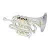 Custom Schiller CenterTone Pocket Trumpet - Silver Plated - Key of C