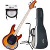 Custom Sterling by Music Man RAY34QM Honeyburst 4 String Bass w/ Gig Bag, Stand, and Cable