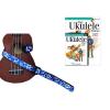Custom Deluxe Ukulele Strap - Hawaiian Flower Blue w/Bonus Play Ukulele Today Book CD DVD Pack #1 small image