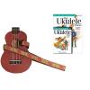 Custom Deluxe Ukulele Strap - Desert Rose Red Strap w/Bonus Play Ukulele Today Book CD DVD Pack