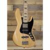 Custom Squier by Fender Vintage Modified 5 String Bass Guitar Natural Finish w/ Gig Bag