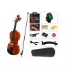 Custom YMC Full Size 4/4 Violin Starter Kit with Hard Case,Bow,Rosin,Extra Strings,Shoulder Rest,Mute,Elect
