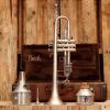 Custom Bach Stradivarius Model 37 ML Trumpet Outfit Refin. Modded Leadpipe OHSC 1985 Brushed Nickel #1 small image
