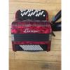 Custom Accordion B System Luciano 72 Bass  Red