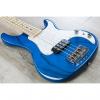 Custom G&amp;L USA Kiloton Electric Bass, Maple Fingerboard, Hard Case - Clear Blue