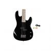 Custom Black Full Size Electric Bass Guitar With Cord And Picks By Davison