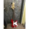 Custom Fender Squier P-Bass 4 String Electric Bass Guitar - Cherry Red