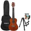 Custom Sawtooth Mahogany Concert Ukulele with Preamp, Quick Start Guide, Stand, Bag and Tuner