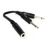 Custom Hosa YPP-106 - 6&quot; Y Cable, 1/4&quot; TS Female-Dual 1/4&quot; TS Male, 6&quot; Long #1 small image