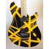 Custom EVH Wolfgang Special Maple Fretboard Black with Yellow Stripes Electric Guitar #1 small image