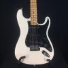 Custom Fender Standard Stratocaster 2009 Olympic White Maple Neck Black Pickguard #1 small image